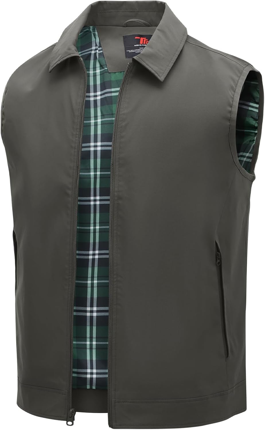 TBMPOY Men's Casual Lightweight Vest with 3 Zip Pockets