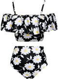 High Waisted Flounce Bikini Set - Tummy Control Off Shoulder Women's