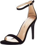 DREAM PAIRS Floral Ankle Strap Stilettos - Dressy Open Toe Heels Shoes
