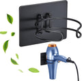Hair Dryer Holder Wall Mounted - Matte Black Space Saver