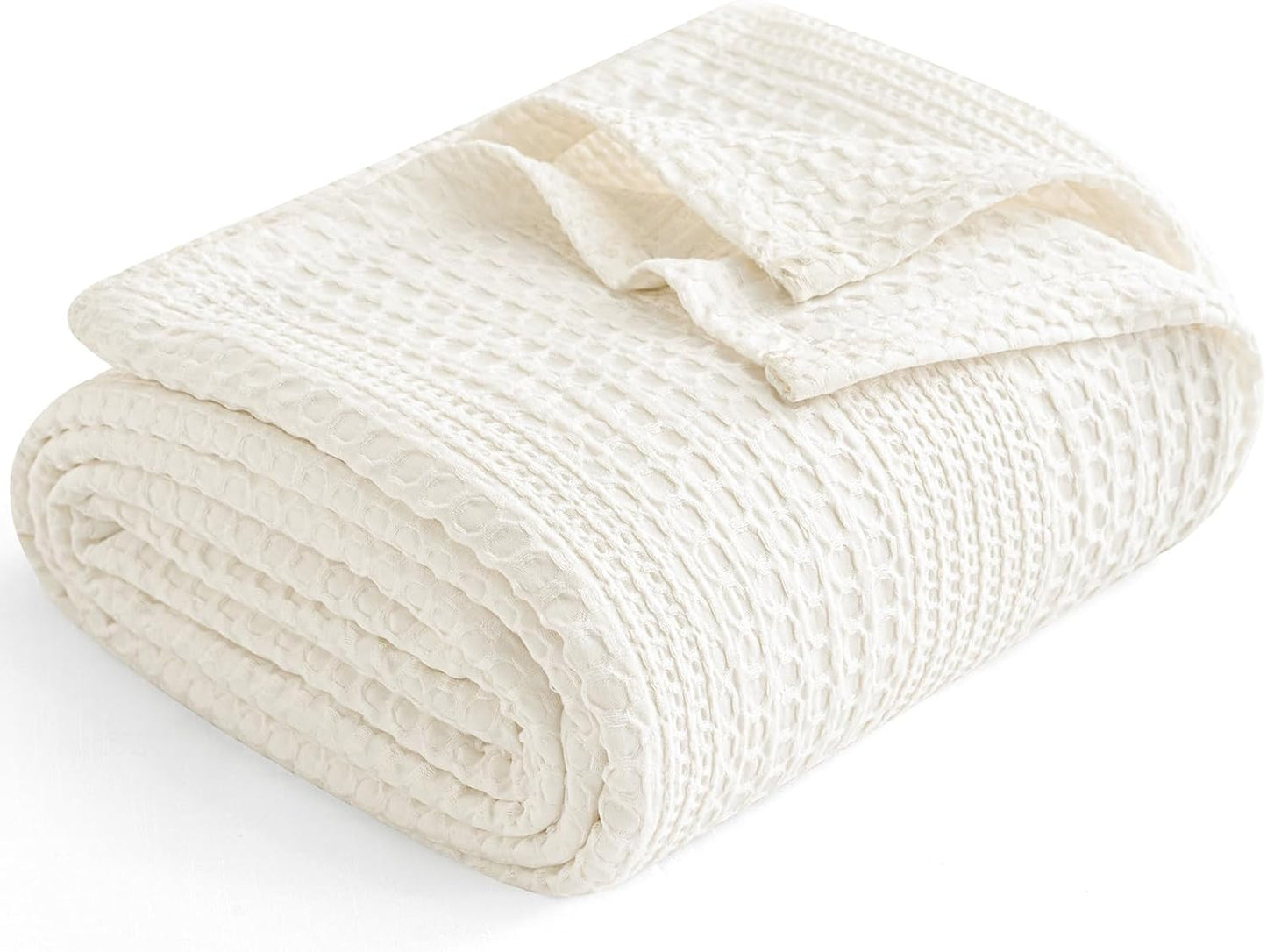 PHF Lightweight Waffle Weave Blanket for Cozy Comfort Year-Round