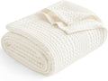 King Size Waffle Weave Blanket Coconut White - Breathable All-Season