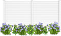 Privacy Fence Screen PVC Decorative Garden Fence Panels - White 48in x