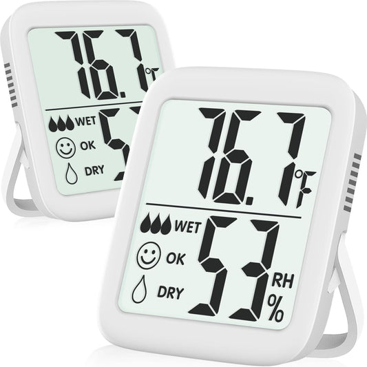 Digital Temperature & Humidity Monitor - Antonki 2 Pack