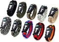 Paracord Survival Bracelet 10 Pack - Compact 5-in-1 Outdoor Gear