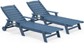 SERWALL Patio Chaise Lounge Chair Set of 2 - 78 in Adjustable Pool