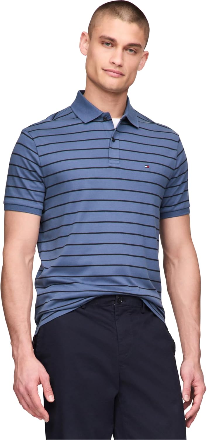 Tommy Hilfiger Mens Short Sleeve Casual Polo Shirts for Style