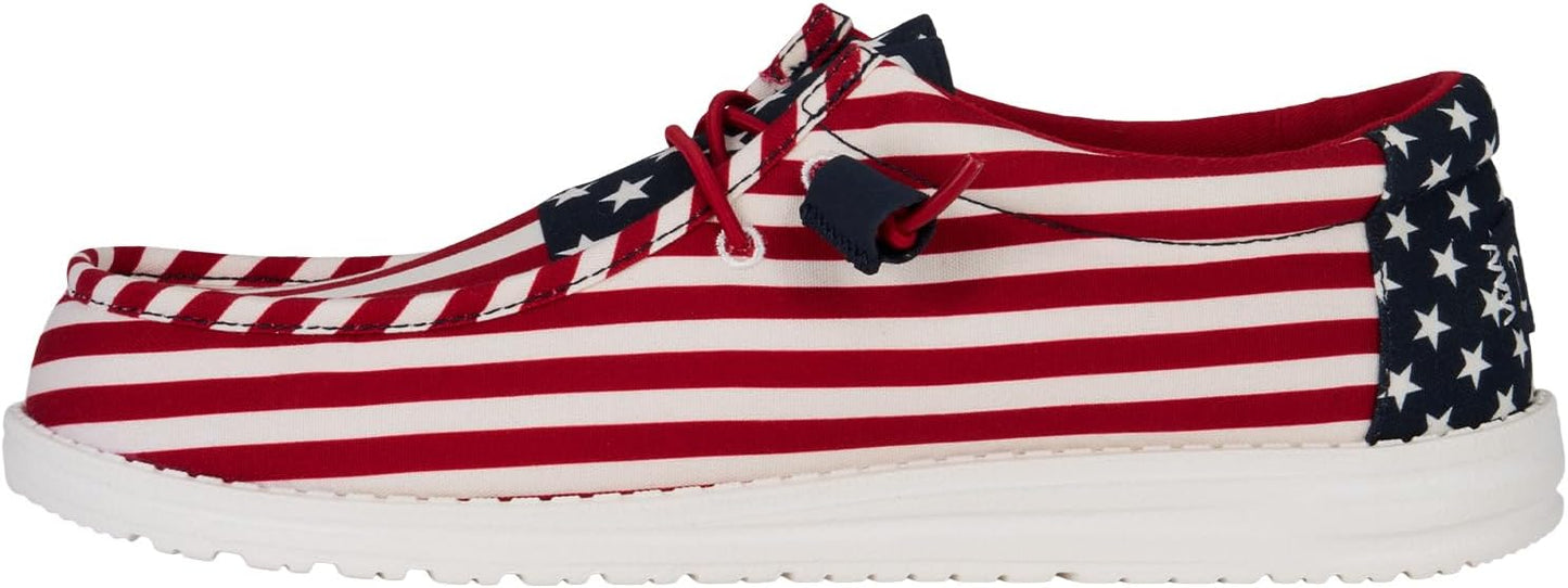 HEYDUDE Wally Patriotic Slip-on Loafers for Summer Comfort