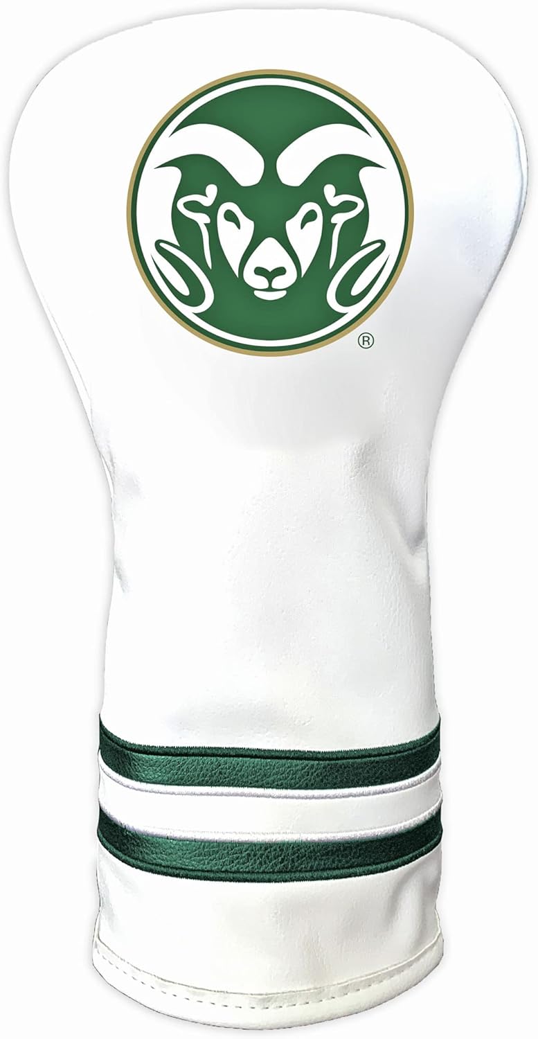 NCAA White Vintage Driver Golf Club Headcover for Team Spirit