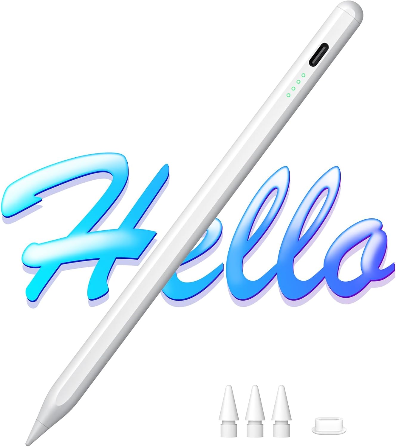 Fast Charge Stylus Pen for iPad 2024-2018: Precise Tilt Sensor & Battery Indicator