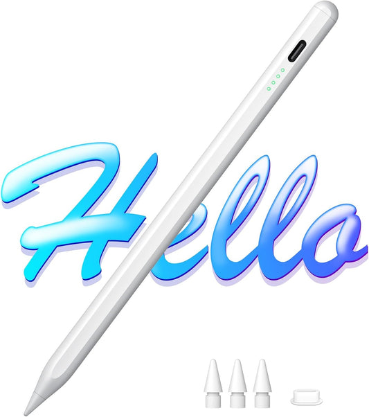 Fast Charge Stylus Pen for iPad 2024-2018: Precise Tilt Sensor & Battery Indicator