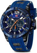 Big Face AIMES Watch for Men 47mm Chronograph - Sport Military Style