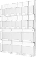 Acrylic Brochure Pamphlet Holder - Clear Wall-Mount Display for Flyers