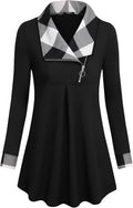 VALOLIA Women's Casual Swing Sweatshirt with Zipper Lapel - Cozy Fall