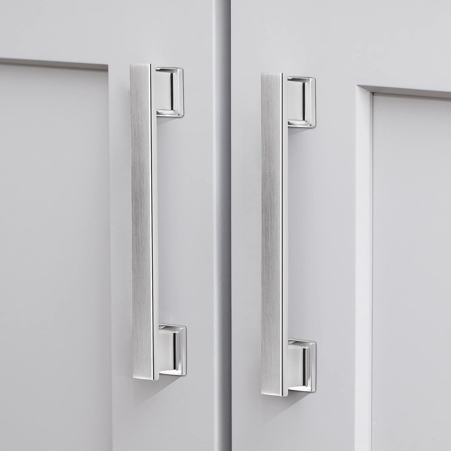 10 Pack Brushed Nickel Cabinet Pulls for Kitchen and Bathroom