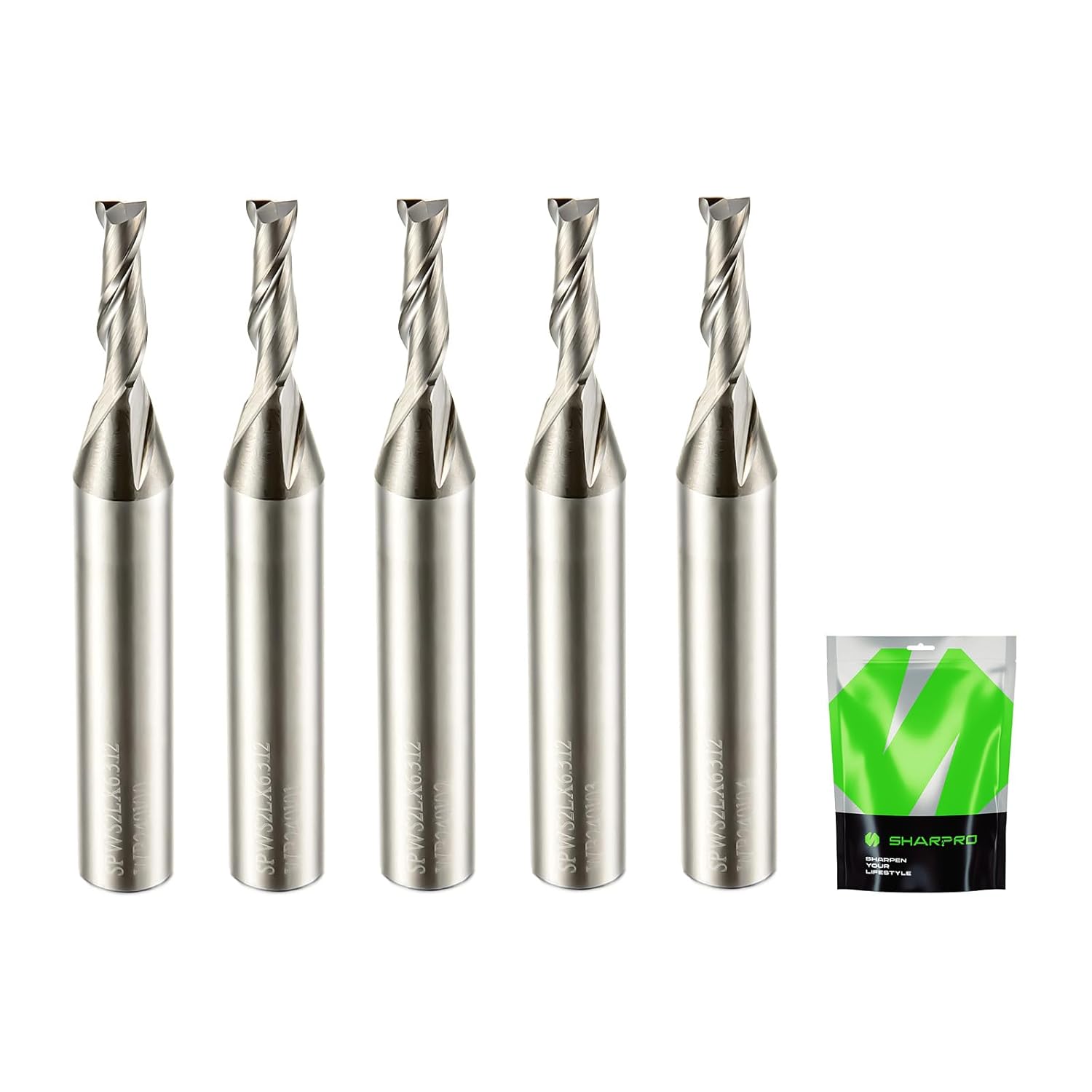 Upcut Spiral Router Bit Set for Precision Wood Cutting Tasks