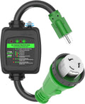 RVGUARD Surge Protector 50 Amp to 110 Volt RV Adapter Cord - Overload