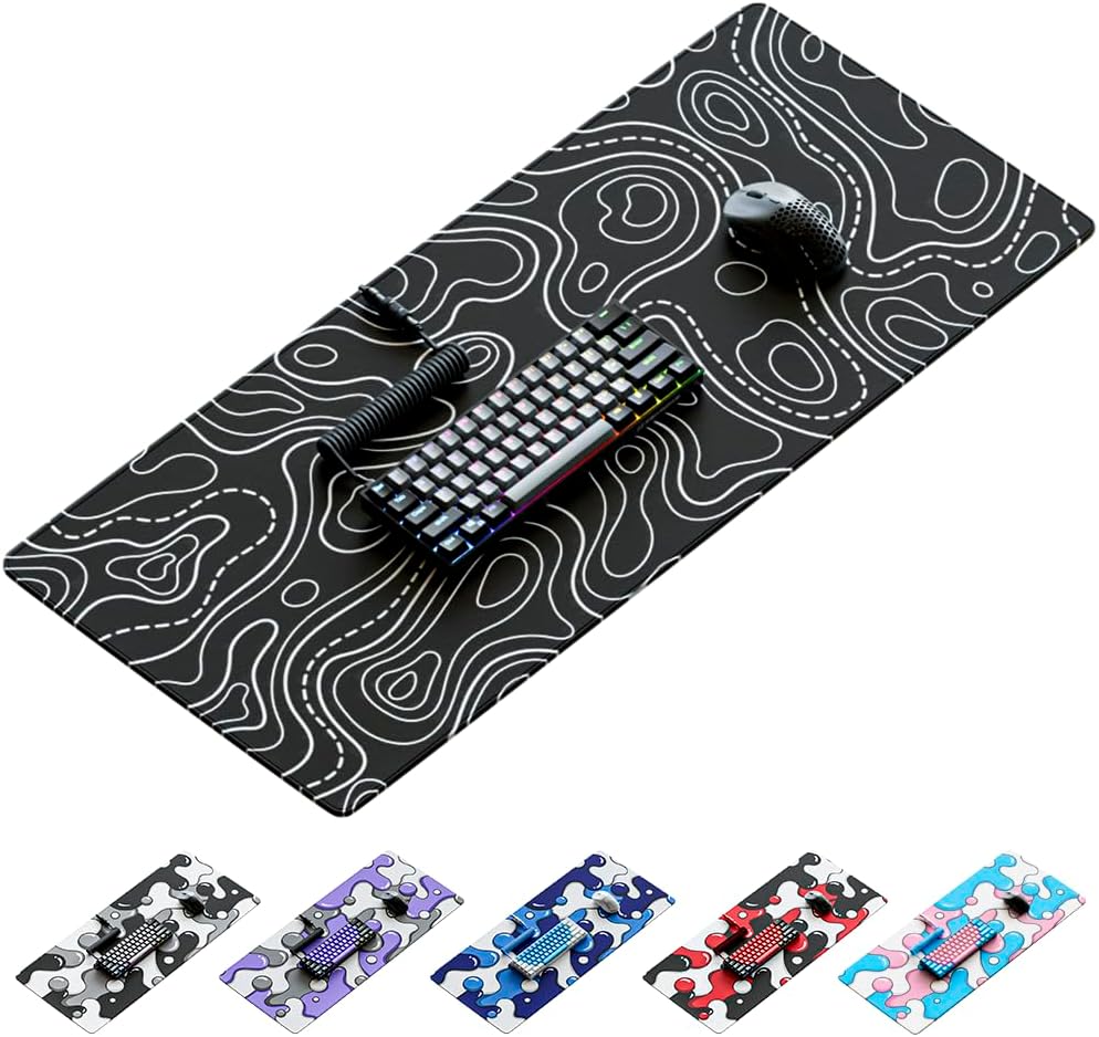 KRAKEN KEYBOARDS XXL Black Topographic Gaming Mouse Pad Review