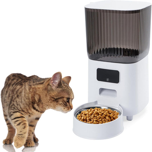 Smart 5L Cat Feeder: App Controlled, Portion Control, Stainless Steel Bowl