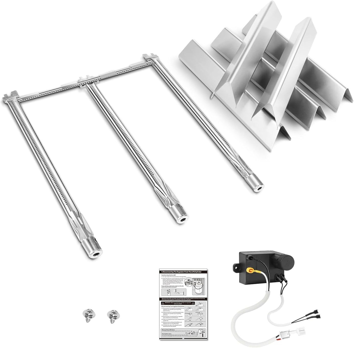 Uniflasy 7636 Flavorizer Bars and Burner Tube for Weber Grills