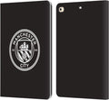 Manchester City Black White Outline Badge Leather iPad 9.7 Case