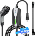 Level 1/2 EV Charger 16A 25FT Cable - Portable Home Charger