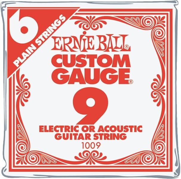 Ernie Ball .009 Nickel Guitar String 6-Pack - Superior Tone!