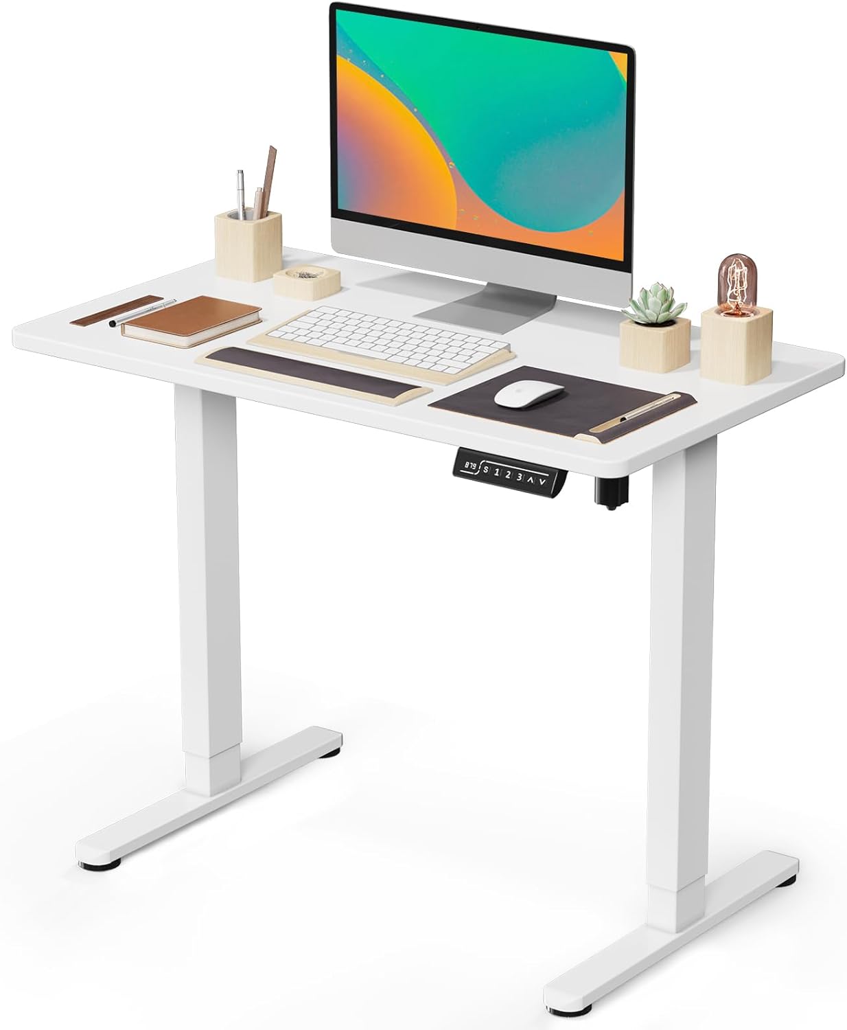 JOY worker Small Electric Standing Desk for Home Office Use
