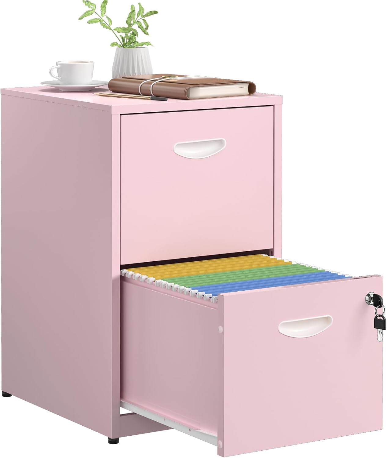 2 Drawer File Cabinet with Lock for Home Office Storage Needs