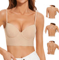 Low Back Bras for Women - Multi-Way Convertible Invisible Support