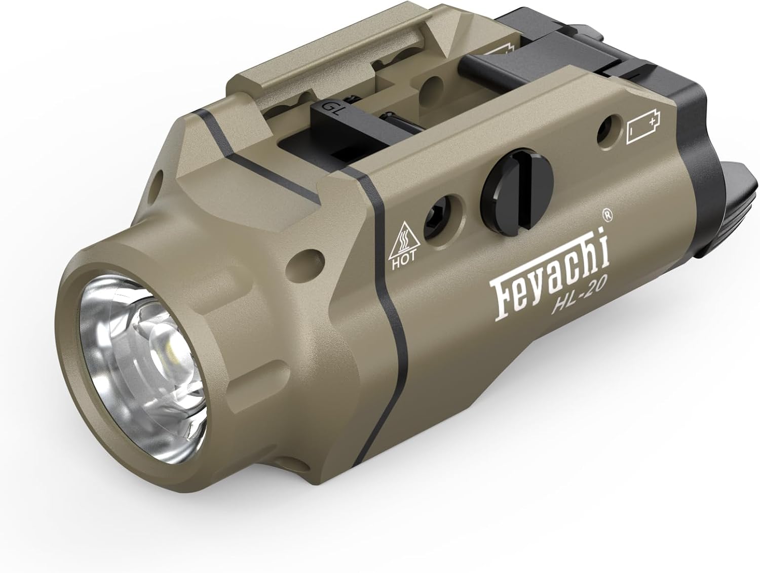 Feyachi HL-20 Pistol Light 1500 Lumen Tactical Flashlight