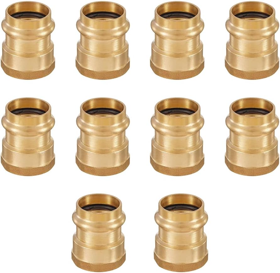 EFIELD Press Brass Adapter Pack of 10 for Reliable Plumbing