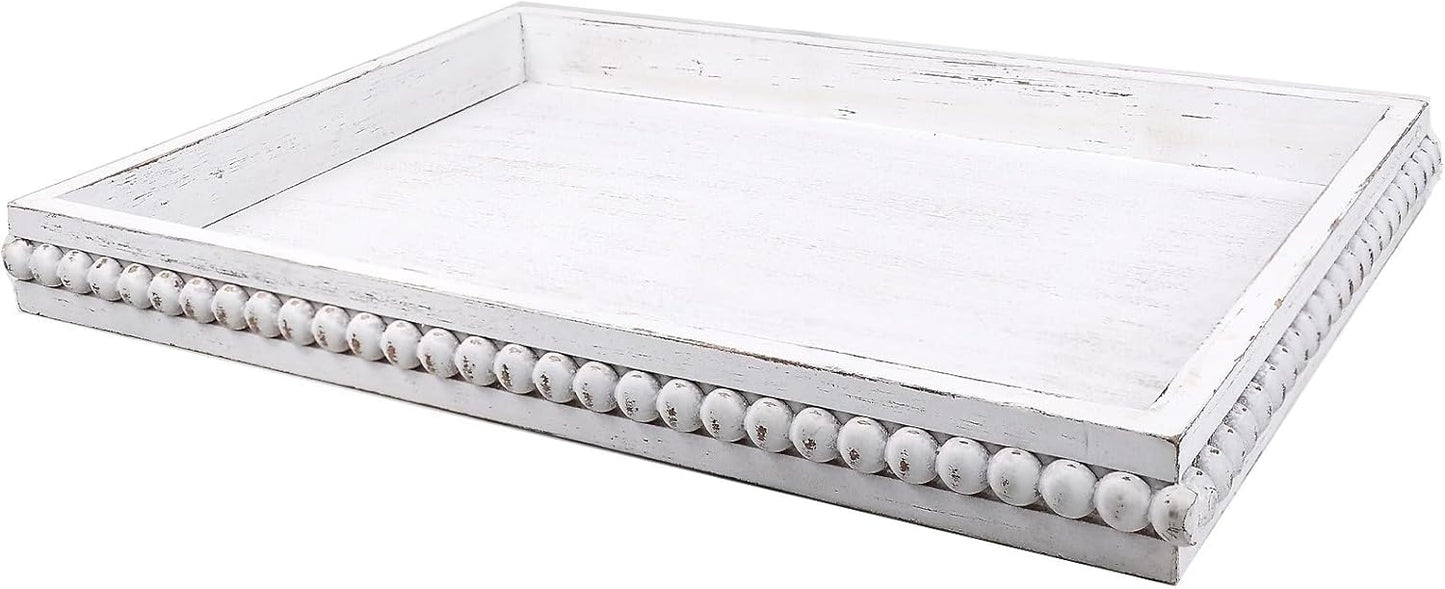 Wood Decorative Coffee Table Serving Tray for Home Decor
