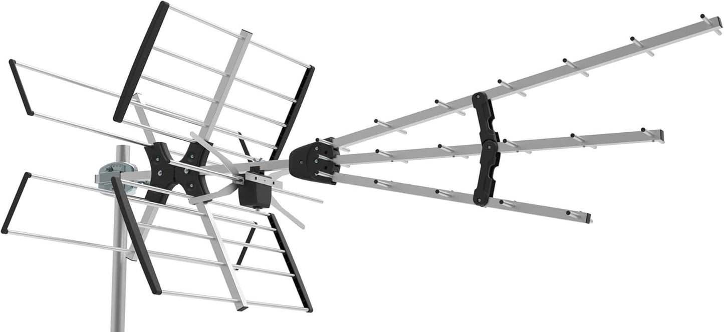 Outdoor UHF/VHF Yagi TV Antenna for Clear Signal Reception