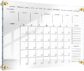 Oversize Clear Acrylic Wall Calendar 36in x 24in - Large Monthly