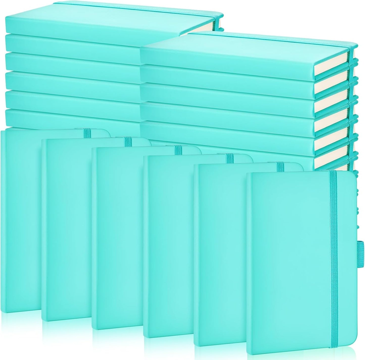 Laumoi Small Leather Pocket Journals - Stay Organized On-The-Go! (Light Blue)