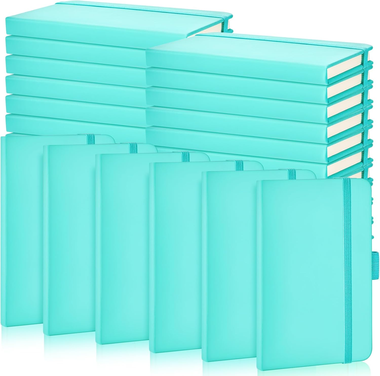Laumoi Small Leather Pocket Journals - Stay Organized On-The-Go! (Light Blue)