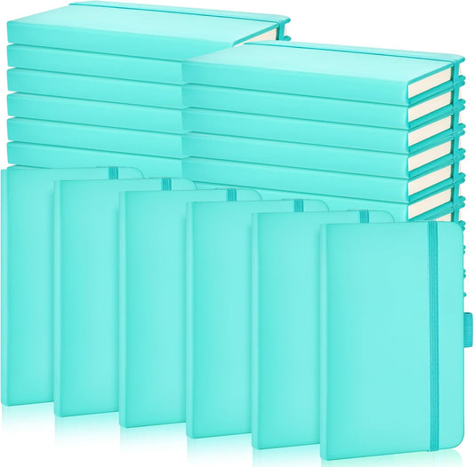 Laumoi Small Leather Pocket Journals - Stay Organized On-The-Go! (Light Blue)