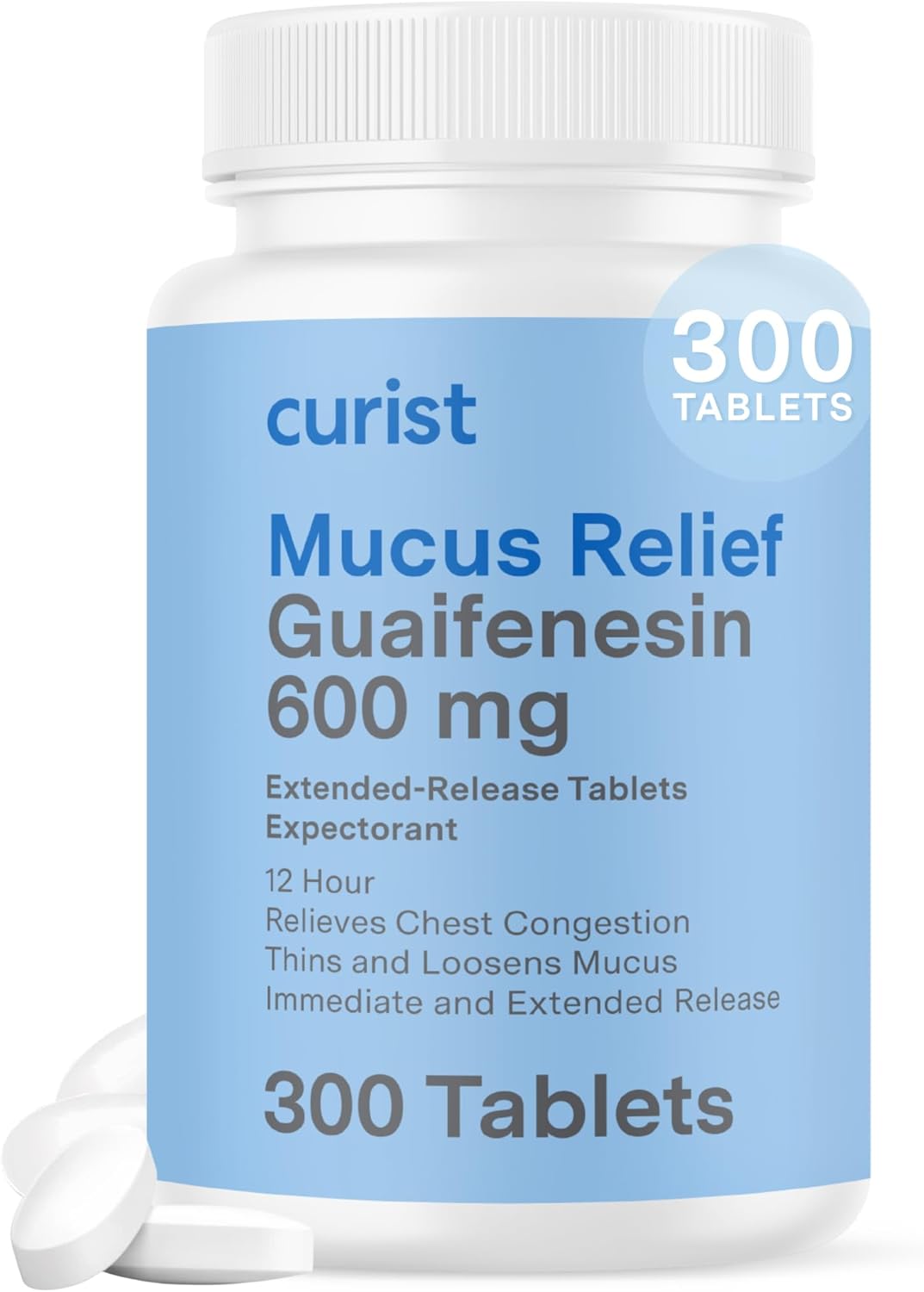 Curist Guaifenesin 600 mg Tablets for Mucus Relief and Congestion
