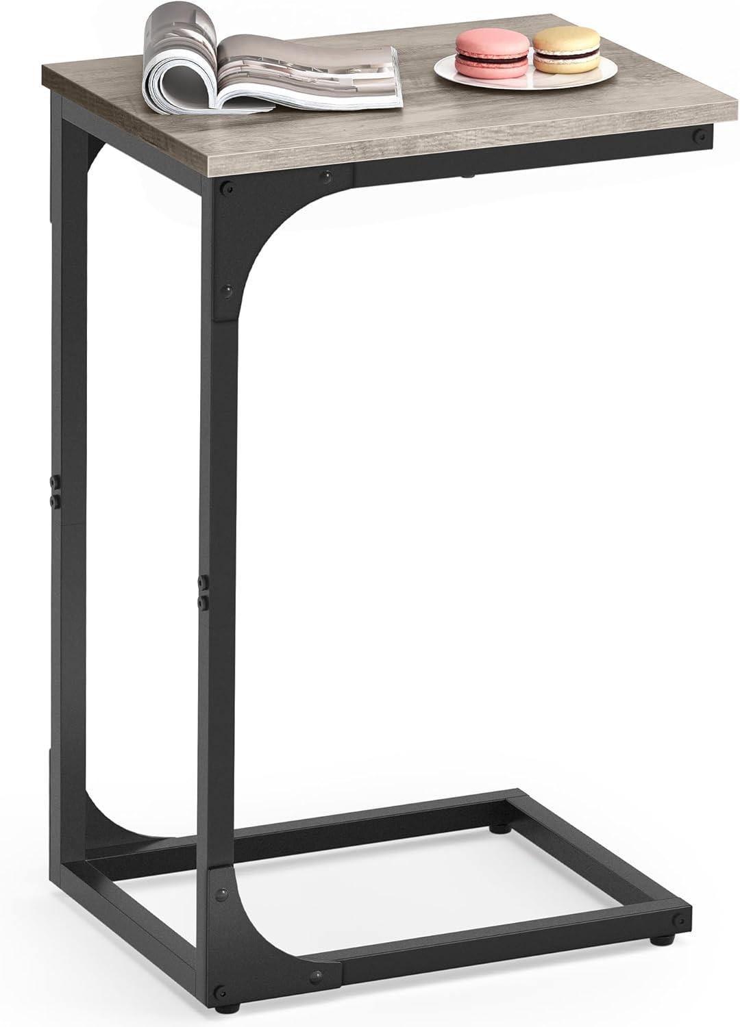 VASAGLE C-Shaped End Table for Small Spaces and Versatile Use