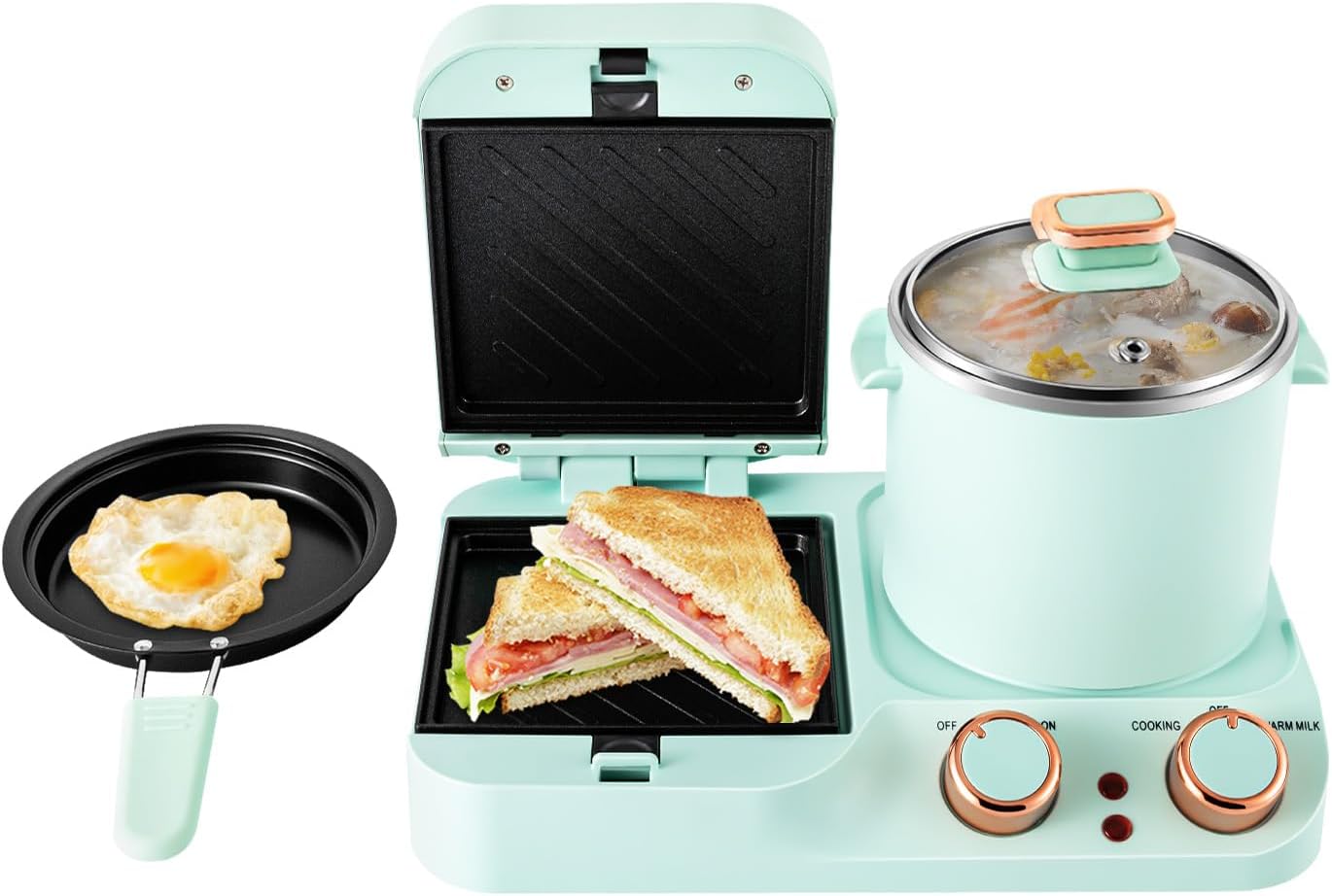 Chieacho 3-in-1 Breakfast Station: Hot Dog & Bun Toaster