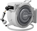 5/8in x 100 ft Retractable Garden Hose Reel - Self Retract, Wall Mount