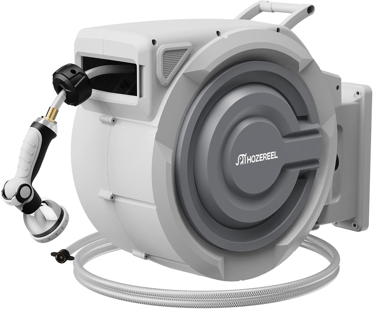 5/8in x 100 FT Retractable Garden Hose Reel for Easy Use
