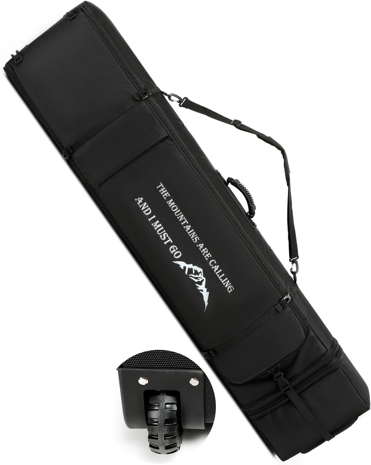 SLINRKE Snowboard Bag: Wheels, 175cm Storage | Air Travel Ski Bag
