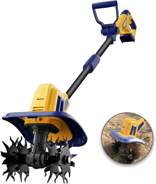 Cordless Tiller Cultivator with 270 RPM and 48 Steel Tines