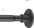 Heavy Duty Shower Rod - Wall Mounted Adjustable Matte Black - Sturdy