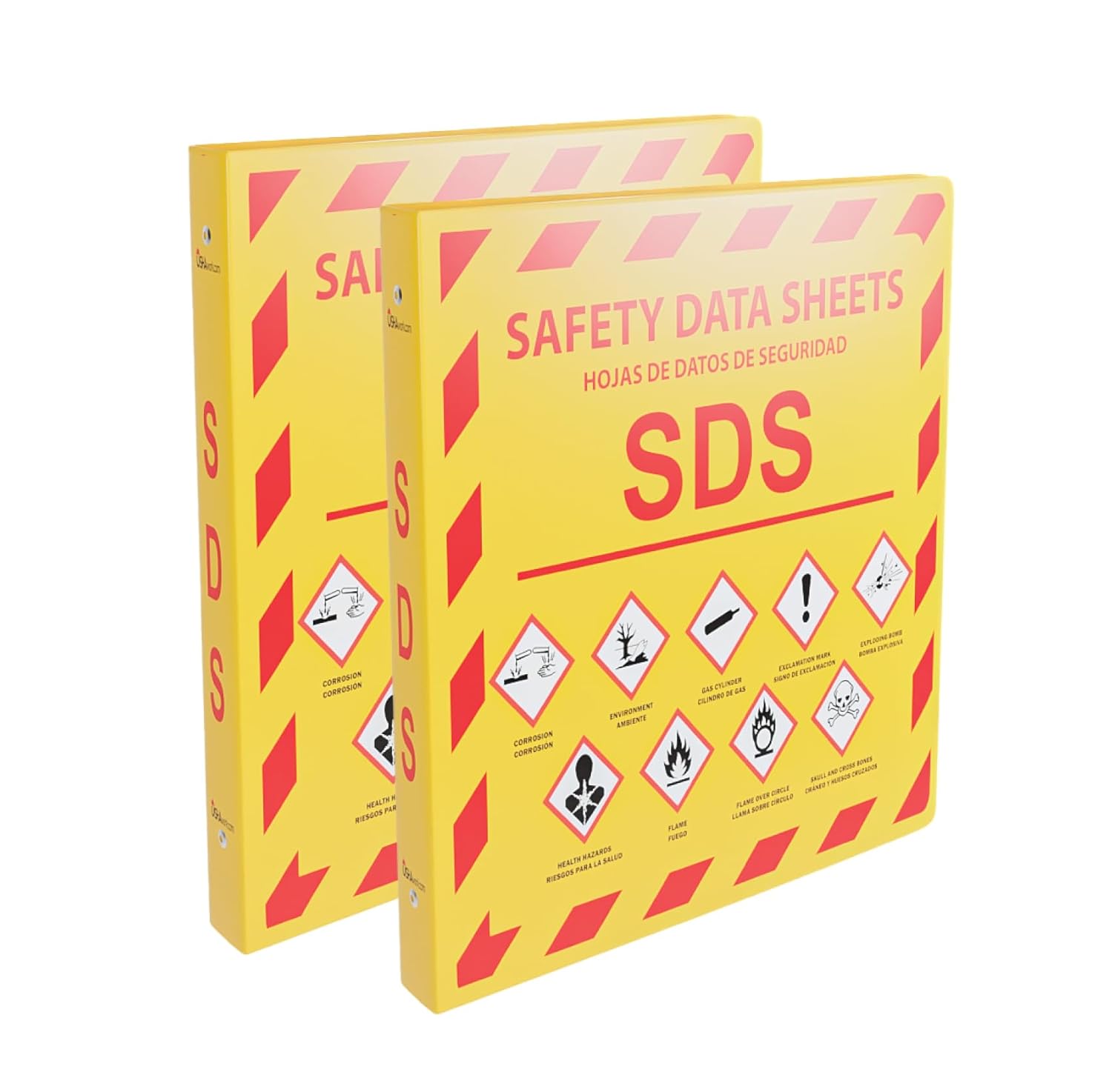 SDS Binder 2 Pack Heavy Duty 1.5 Inch for 2024 Requirements