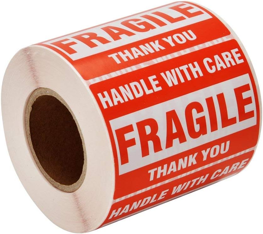 2in x 3in Fragile Stickers Handle with Care Warning Labels