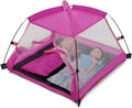 Pink Camping Tent for 14-18 Dolls | Travel Carry Case Included