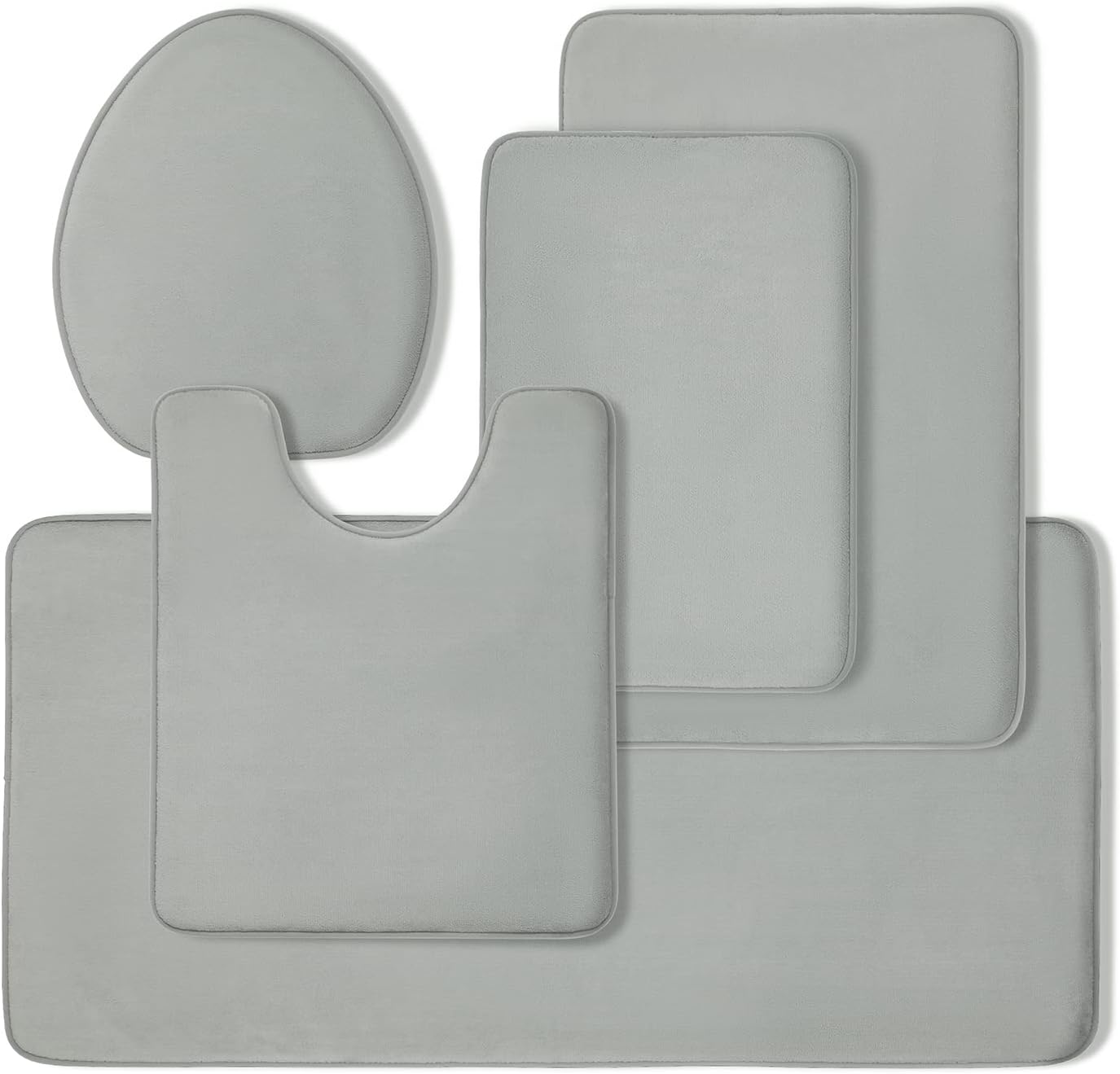 YIHOUSE Memory Foam Bath Mat Set - Super Absorbent & Non-Slip